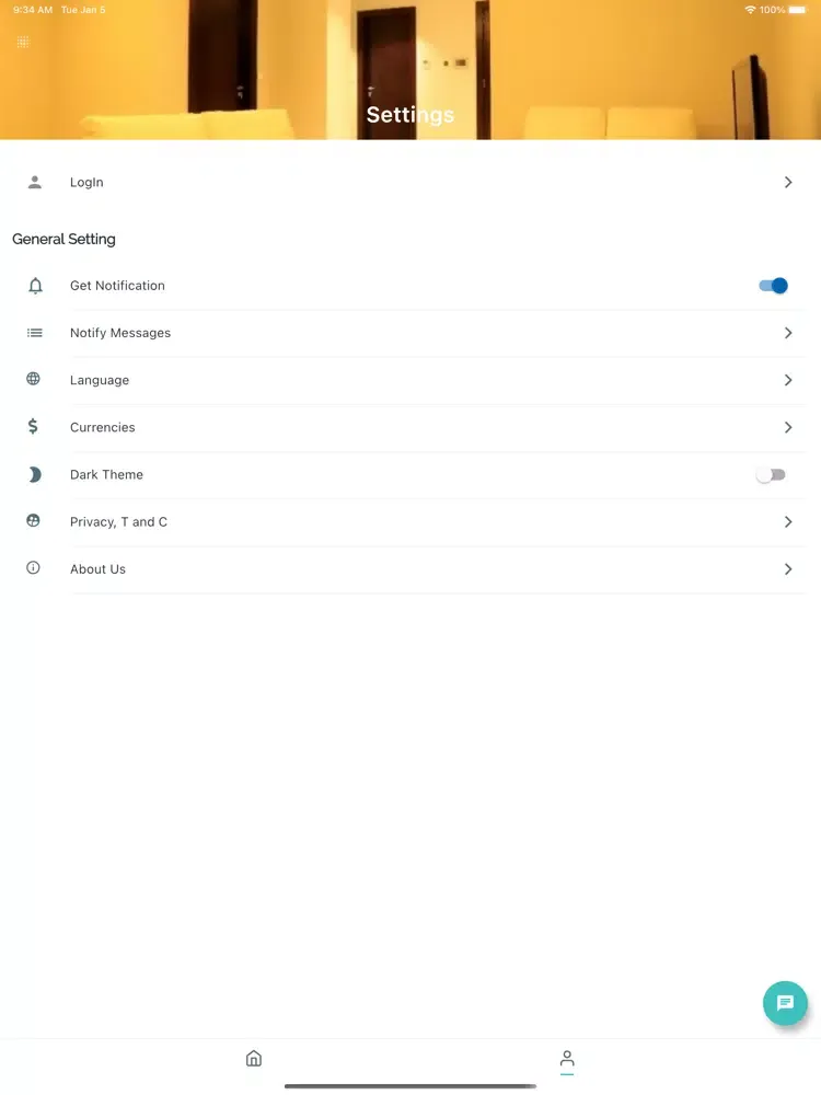 Capturas de tela do Homify iPad 