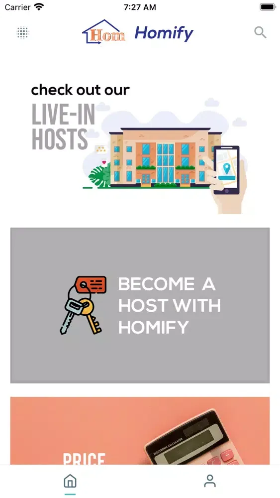 Capturas de tela do Homify