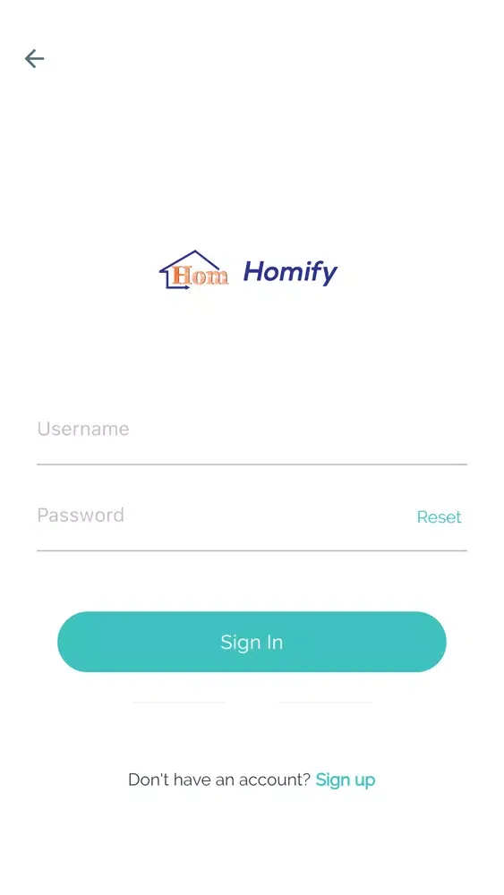 Capturas de tela do Homify