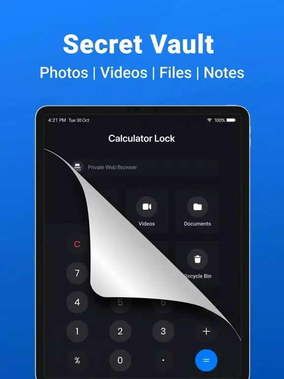 Calculator Lock: Hide Photos iPad  スクリーンショット