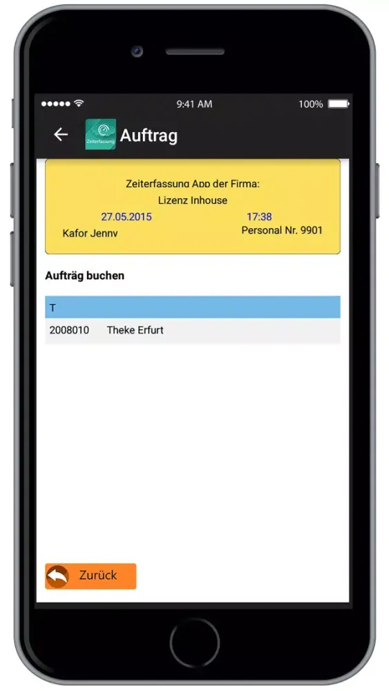 Captures d'écran de Krutec Zeiterfassung