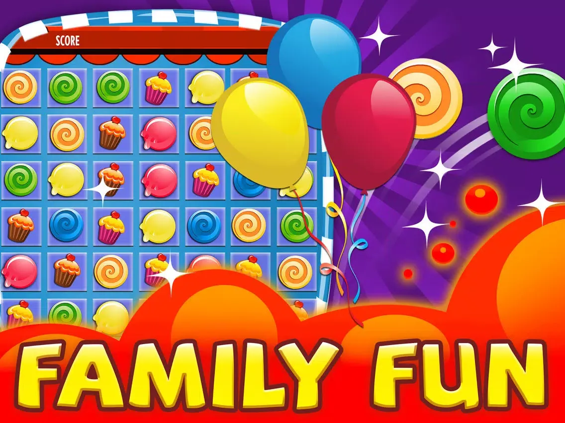 Ảnh chụp màn hình của Candy Game - Match 3 Candies Puzzle For Children HD FREE iPad 