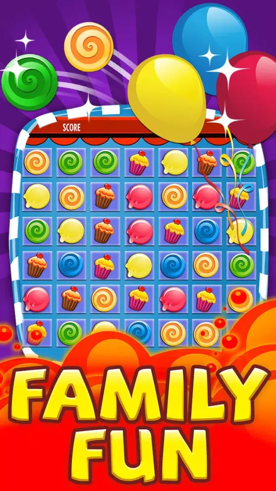 Ảnh chụp màn hình của Candy Game - Match 3 Candies Puzzle For Children HD FREE