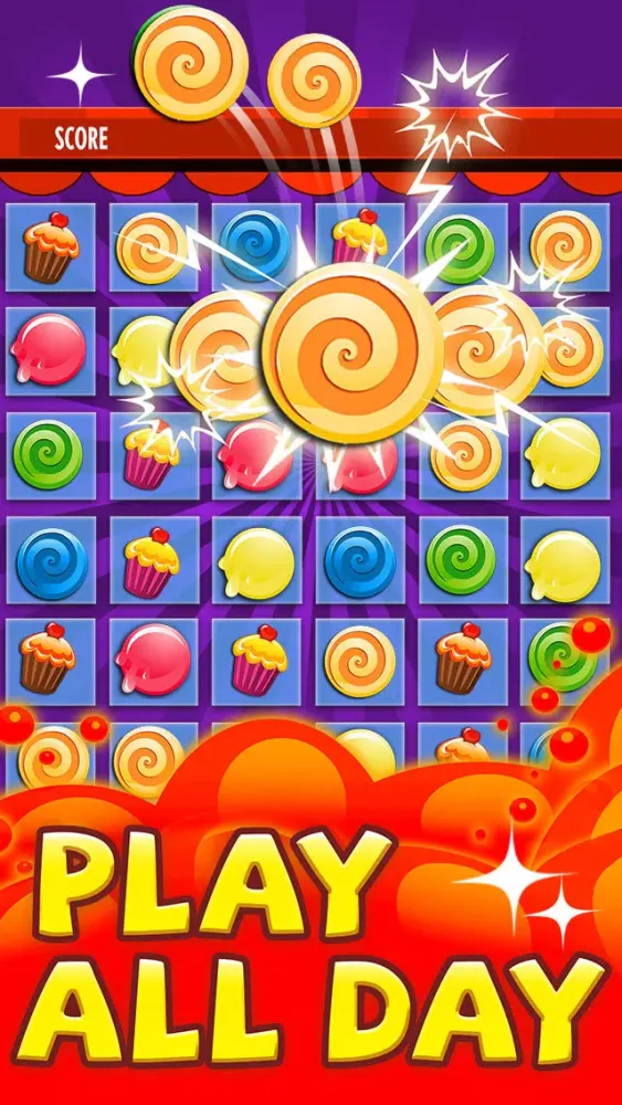 Ảnh chụp màn hình của Candy Game - Match 3 Candies Puzzle For Children HD FREE