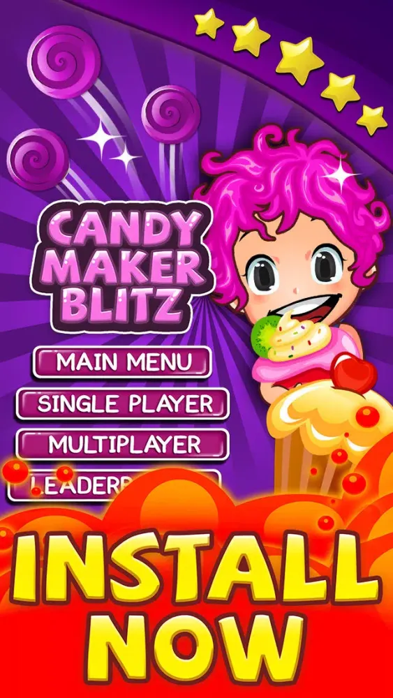 Ảnh chụp màn hình của Candy Game - Match 3 Candies Puzzle For Children HD FREE