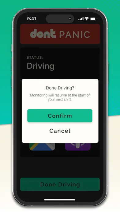 Dont | Driver App Screenshots