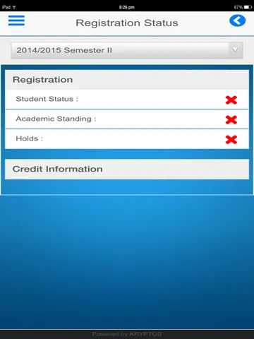ภาพหน้าจอของ myUWI iPad 