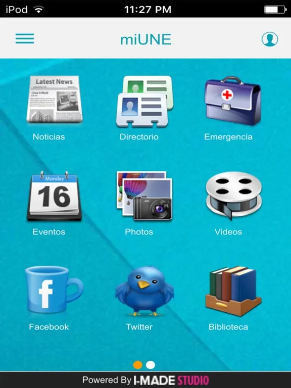 Screenshot di miUNE Mobile iPad 