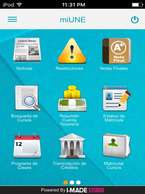 Screenshot di miUNE Mobile iPad 