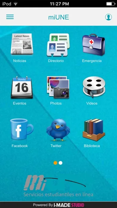 Screenshot di miUNE Mobile