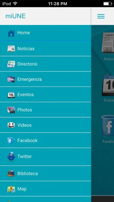 Screenshot di miUNE Mobile