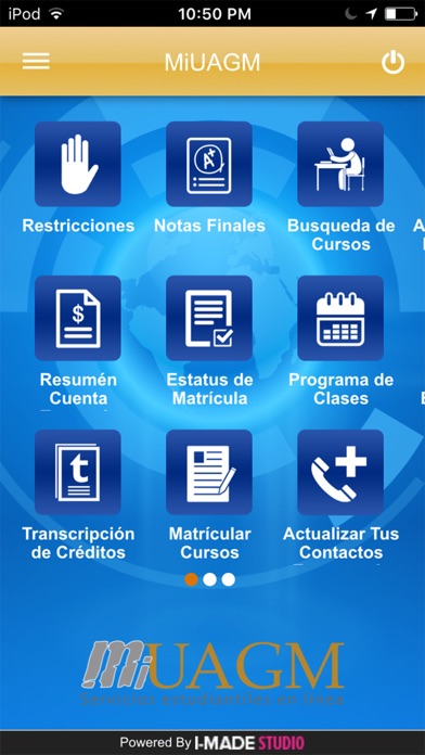 miUAGM Mobile Screenshots