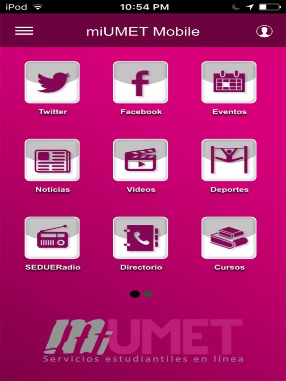miUMET Mobile iPad  سکرین شاٹس