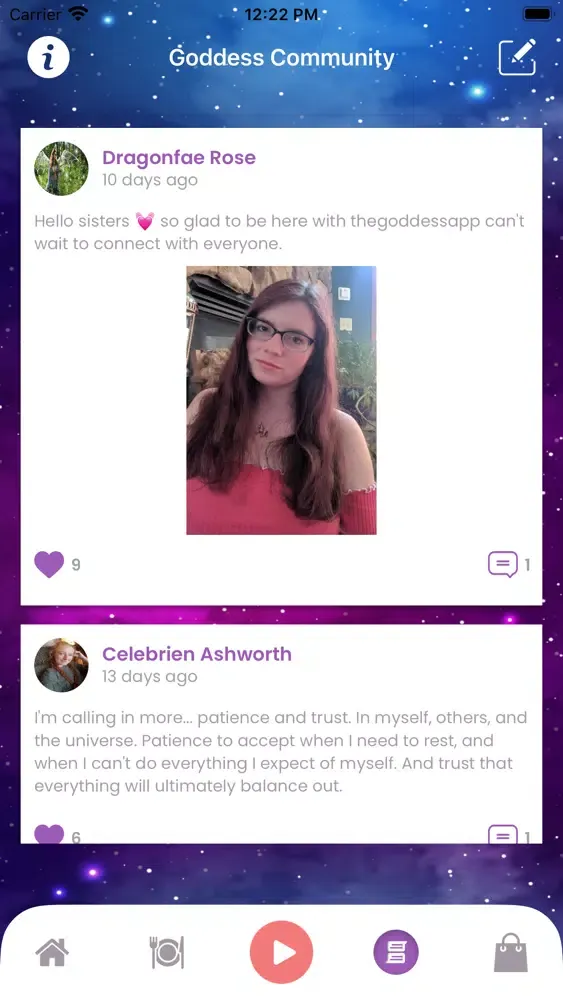 Goddess App - Krystal Aranyani Screenshots