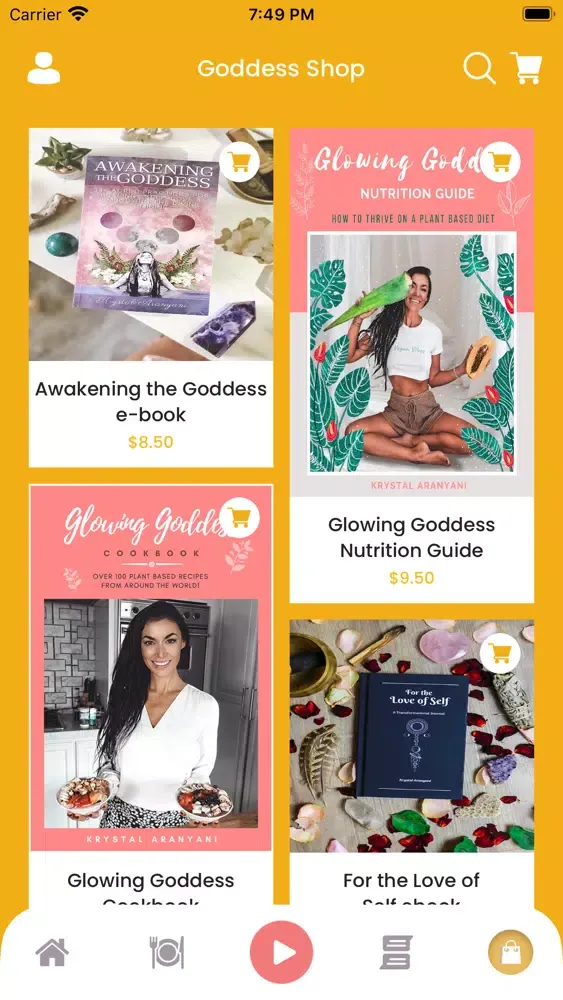 Goddess App - Krystal Aranyani Screenshots