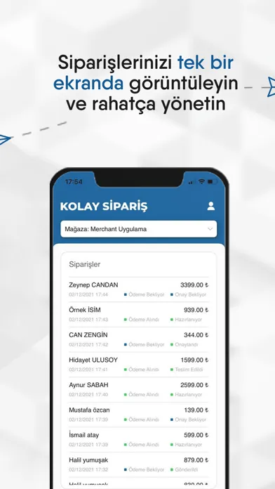 Kolay Sipariş Mağaza Yönetim Screenshots