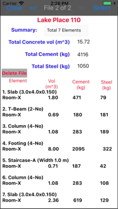 Analysis of RCC Structure سکرین شاٹس