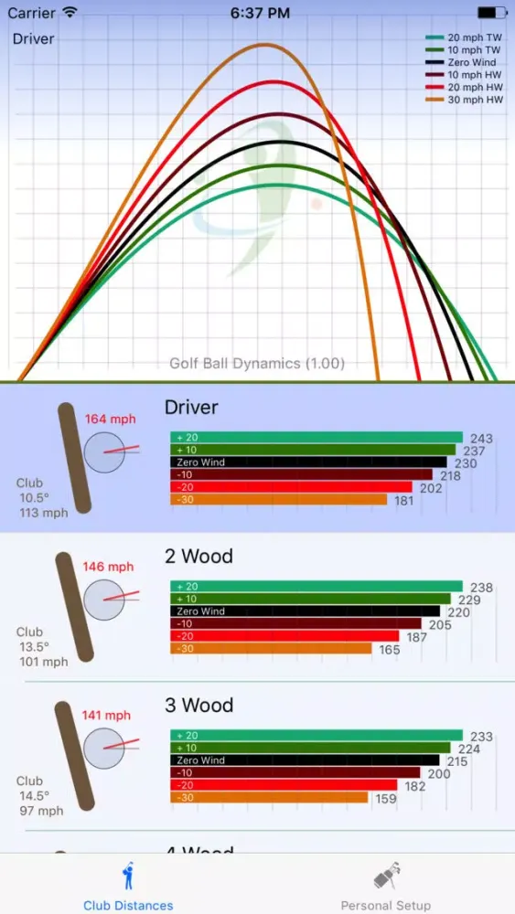 Capturas de tela do Golf Ball Dynamics