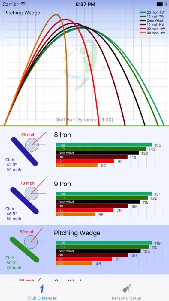 Capturas de tela do Golf Ball Dynamics