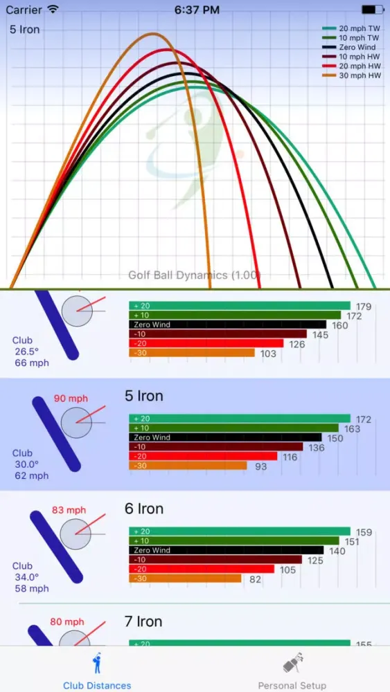 Capturas de tela do Golf Ball Dynamics