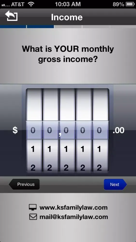 Capturas de pantalla de GA Child Support Calculator by KS Family Law