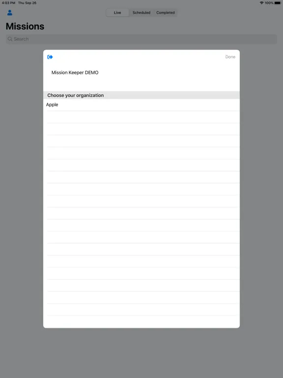 Скриншоты MissionKeeper Mobile iPad 