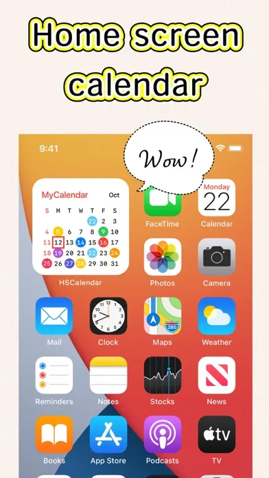 HomeScreen Calendar Widget Screenshots