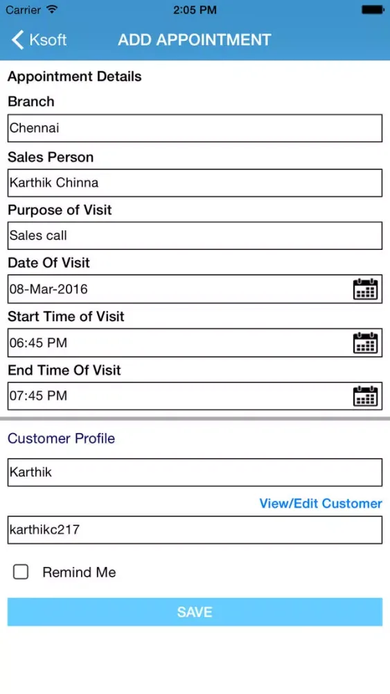 Smart CRM tool 스크린샷