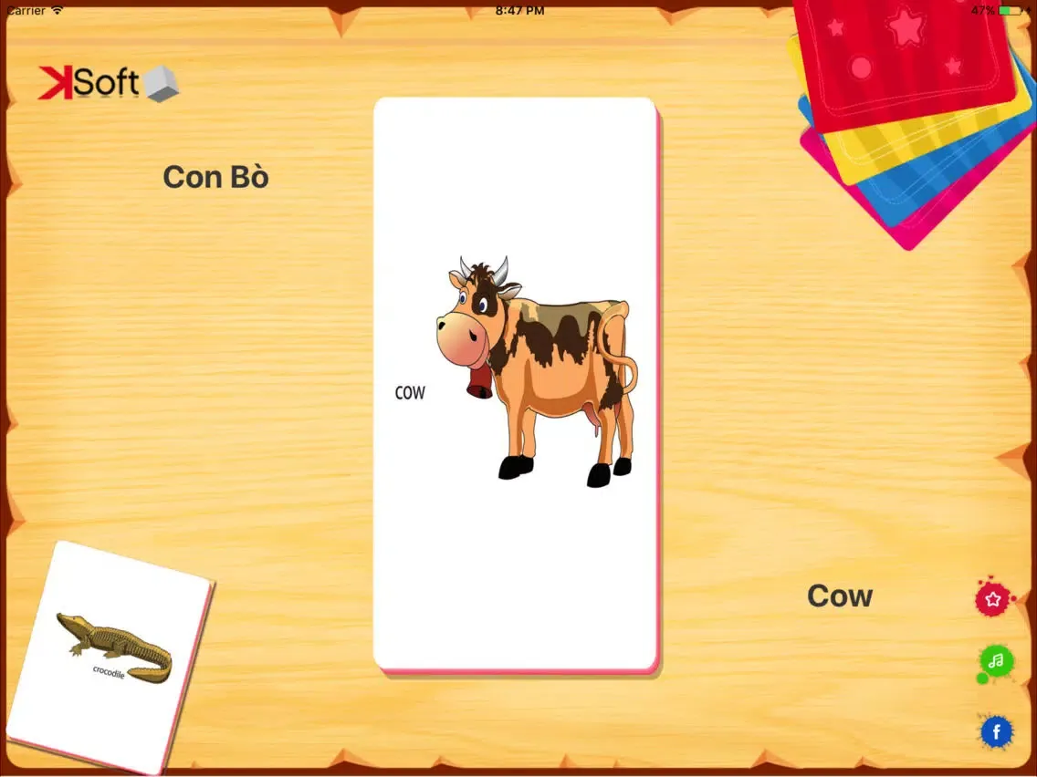 Animals Flashcard iPad  스크린샷