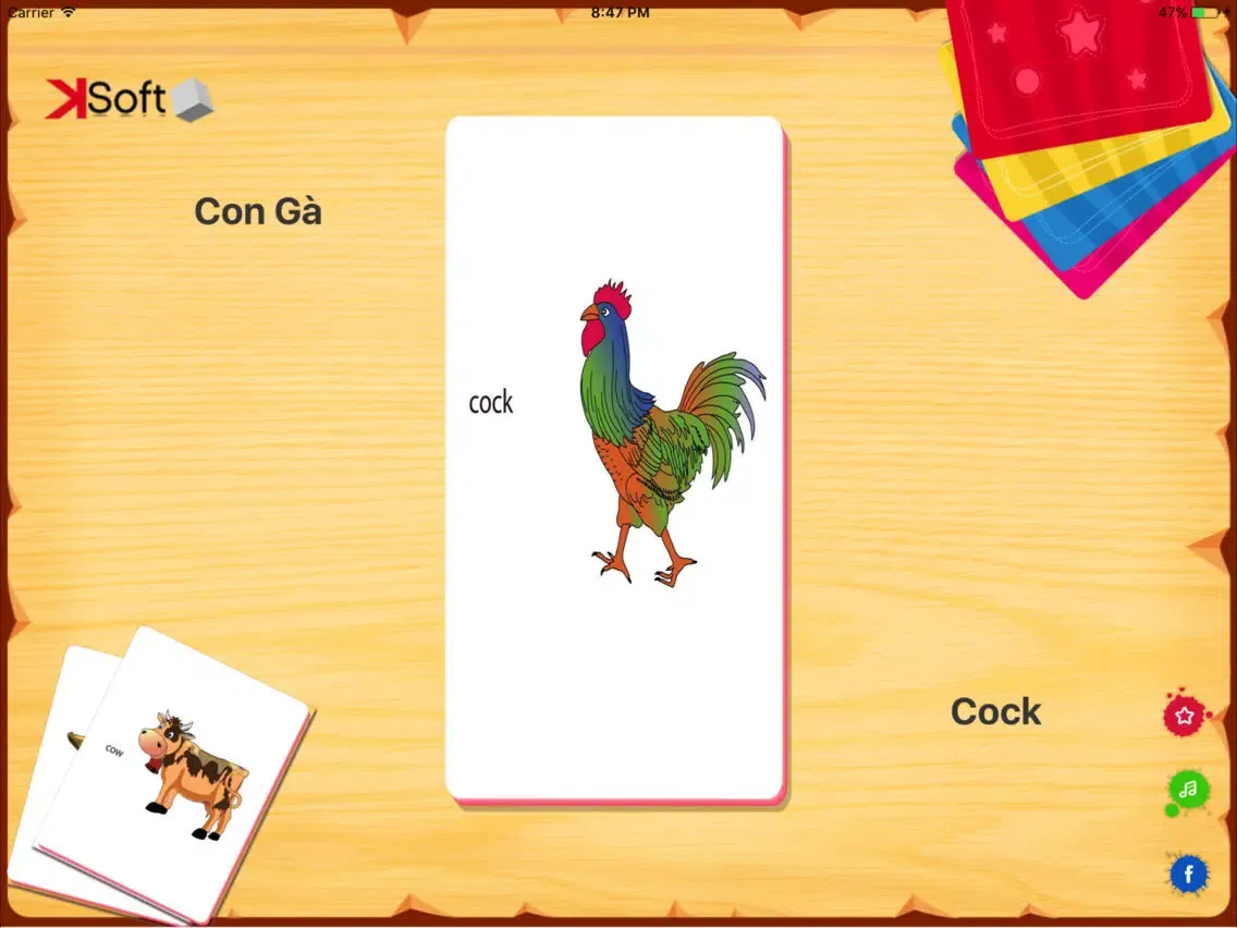 Animals Flashcard iPad  스크린샷