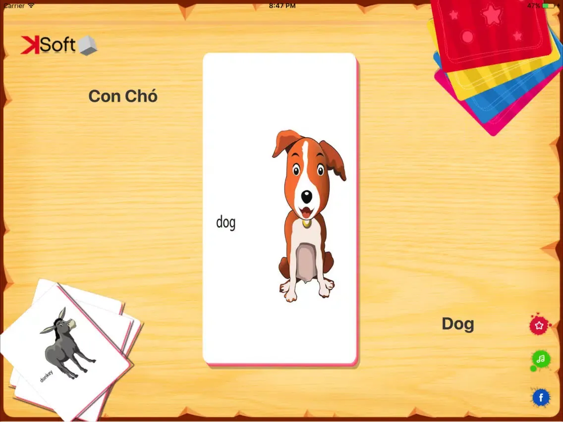 Animals Flashcard iPad  스크린샷