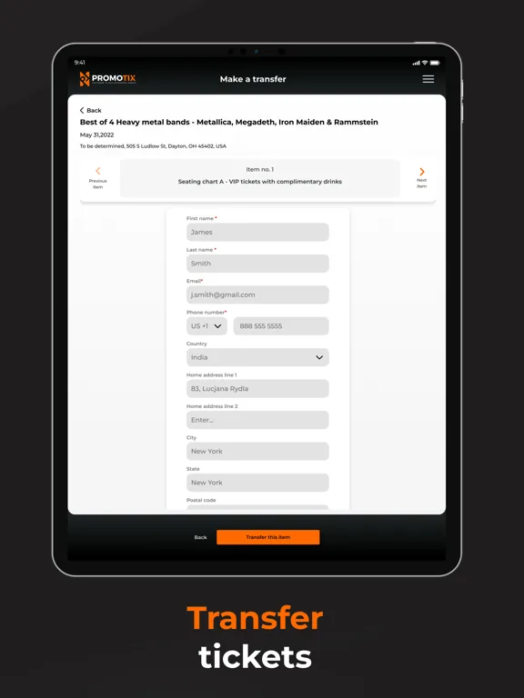 PromoTix Organizer iPad  Screenshots