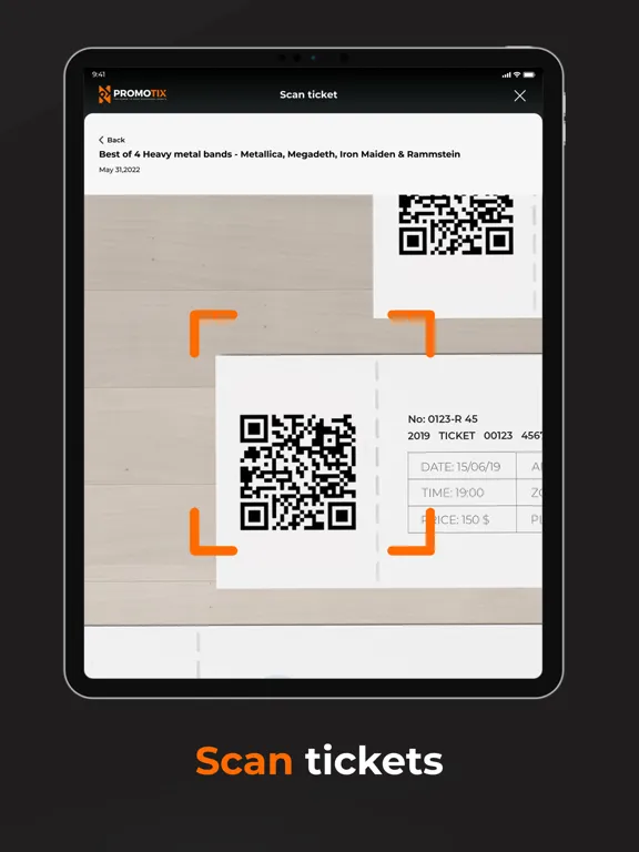 PromoTix Organizer iPad  Screenshots