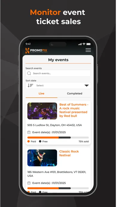 PromoTix Organizer Screenshots