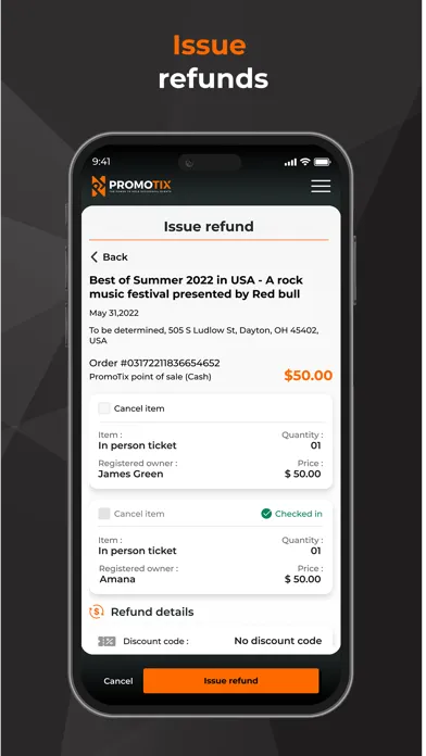 PromoTix Organizer Screenshots