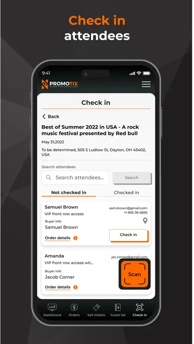 PromoTix Organizer Screenshots