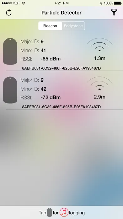 Particle Detector Screenshots
