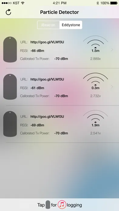 Particle Detector Screenshots