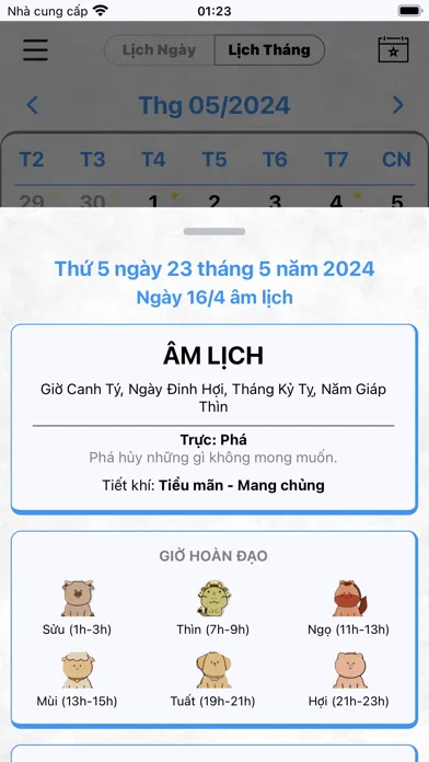 Capturas de tela do Lịch Vạn Niên - Lịch Âm Dương