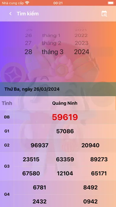 Capturas de pantalla de Xổ số may mắn: Xem xổ số