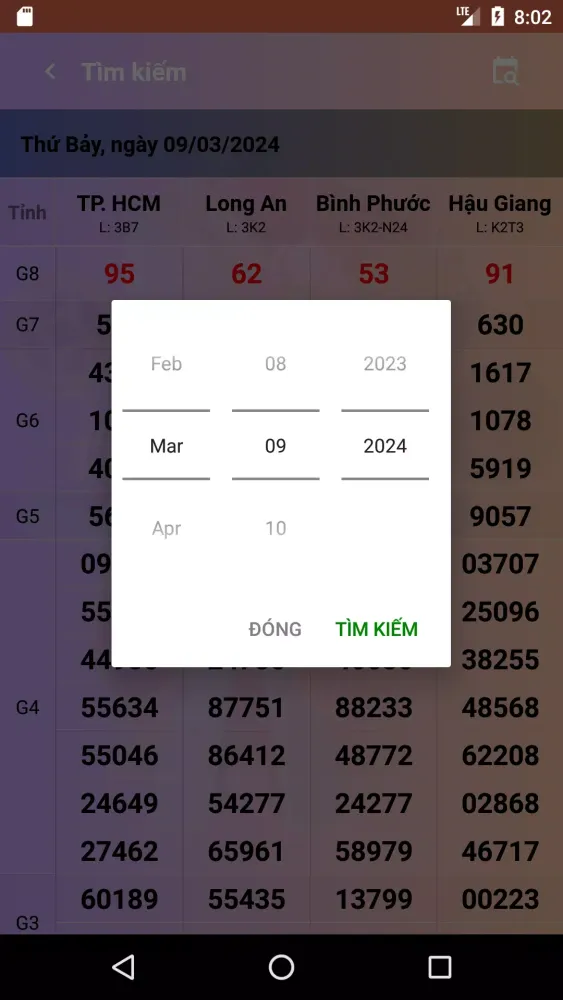 Capturas de tela do Xổ số miền Nam