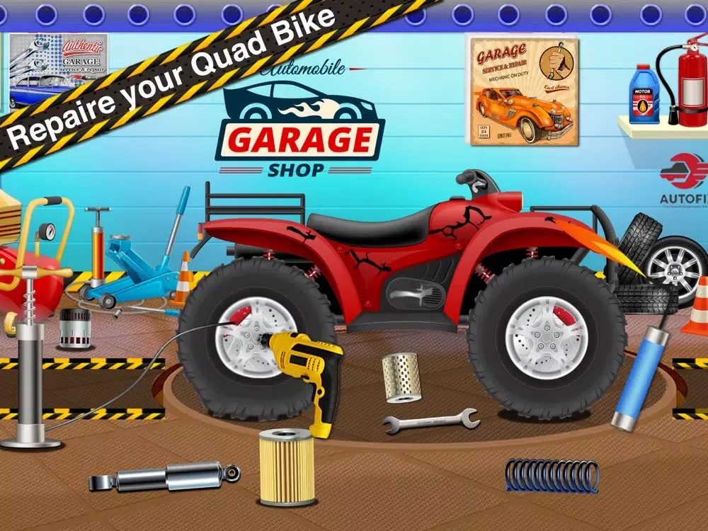 ภาพหน้าจอของ Quad Bike Care and Hill Race iPad 