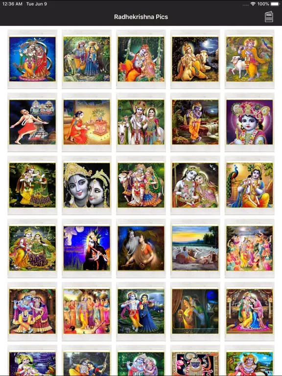 Ảnh chụp màn hình của Radhekrishna Pics iPad 