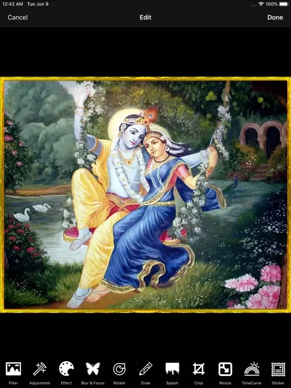 Ảnh chụp màn hình của Radhekrishna Pics iPad 