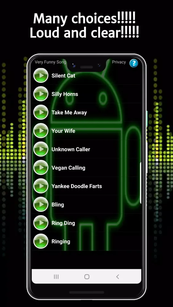 Captures d'écran de Very Funny Song Ringtones