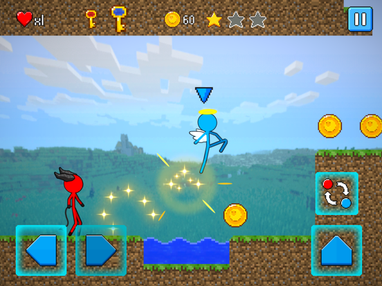 Stickman Red Blue Team Escape iPad  سکرین شاٹس