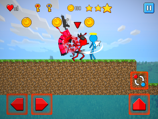 Stickman Red Blue Team Escape iPad  سکرین شاٹس