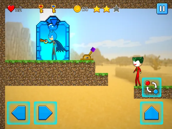 Tangkapan skrin Stickman Red Blue Team Escape iPad 