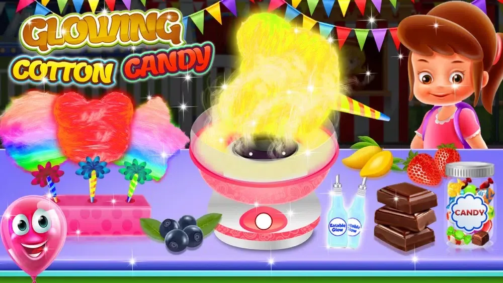 Ảnh chụp màn hình của Glowing Cotton Candy Maker