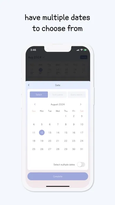 Capturas de tela do todo planner - plan manager